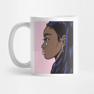 Black Crying Comic Girl Mug